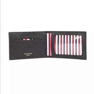 THOM BROWNE Black Bi-Fold City Wallet